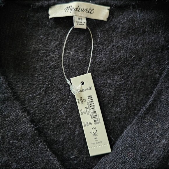 NWT Madewell Alpaca-Blend V-Neck Cardigan - Picture 3 of 5